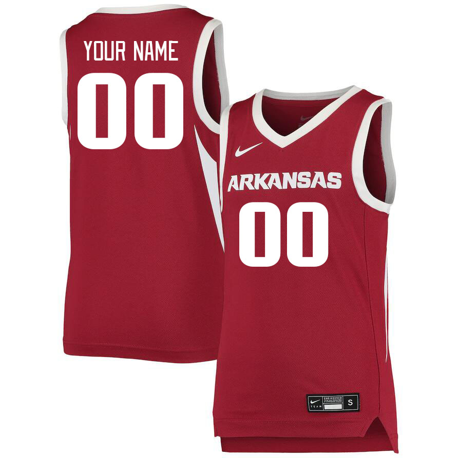 Custom Arkansas Razorbacks Name And Number College Basketball Jerseys Stitched-Cardinal